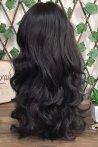 Black Long Wavy Fiber Wig