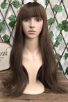 Forelock Coffee Long Straight Fiber Wig