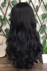 Black Wavy Long Fiber Wig