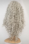 Ashy Grey Curly Fiber Wig