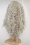 Ashy Grey Curly Fiber Wig