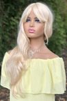 Wavy Long Yellow Forelock Fiber Wig