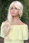 Wavy Long Yellow Forelock Fiber Wig