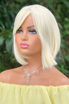 Short Fiber Wig With Platinum Forelock