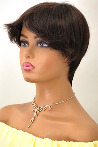 Alaina Dark Coffee Short Fiber Synthetic Wig