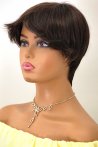 Alaina Dark Coffee Short Fiber Synthetic Wig