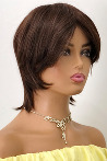 Felicia Dark Brown Short Fiber Synthetic Wig