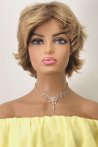 Golden Yellow Short Fiber Wig