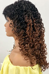 Curly Fiber Wig With Black Ombre