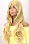 Long Yellow Color Forelock Fiber Wig