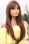 Grace Straight Model Copper Long Fiber Wig