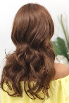 Outlet Brown wavy Synthetic Long Wig