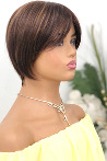 Styled Coffee Shaded Synthetic Short Wig