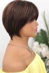Styled Coffee Shaded Synthetic Short Wig