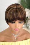 Filberta Shaded Coffee Short Fiber Wig