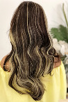 Ombre Coffee Long Wavy Fiber Wig