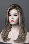 Ash Yellow Tulle Human Hair Long Natural Wig