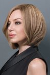 Coffee Short 100% Real Natural Wig With Tulle Honey On The Front