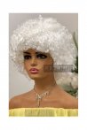 Bonus Wig Unisex White Afro Party Wig