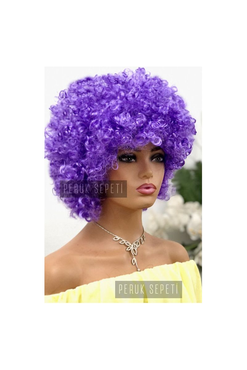 Bonus Wig Unisex Purple Afro Party Wig