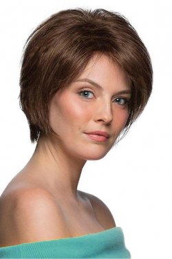 Victoria Brown Short Fiber Synthetic Wig