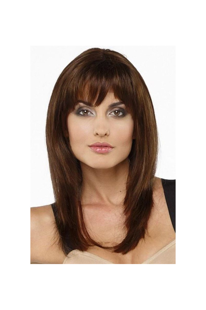 Alexandra Dark Red Long Synthetic Wig