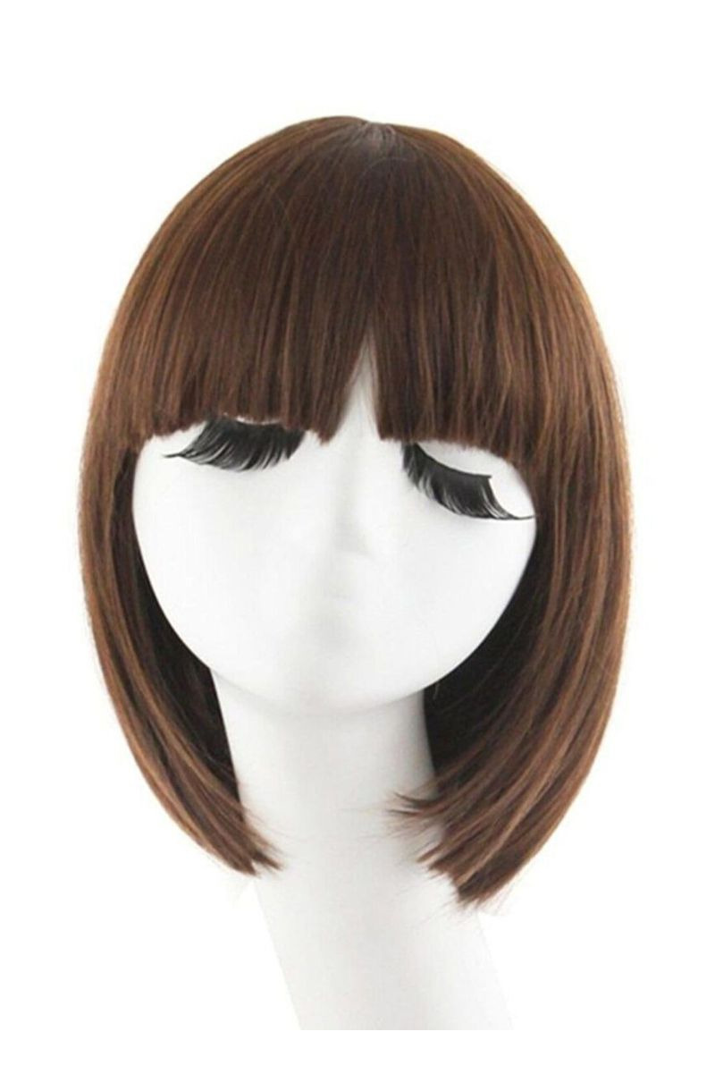 Brown Blunt Synthetic Party Wig