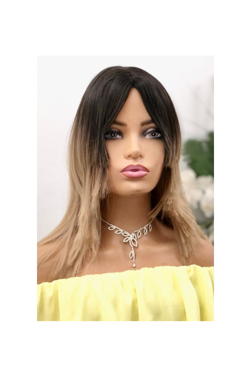 Outlet Theatrical Dore Yellow Ombrel Synthetic Long Wig