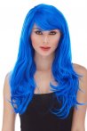 Blue Synthetic Theatrical Straight Long Wig