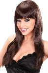 Brown Synthetic Theatrical Straight Long Wig