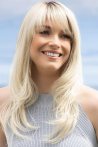 Blonde Long Synthetic Wig with Bangs