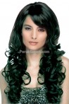 Black Curly Wavy Long Wig