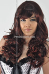 Dark Redhead Wavy Long Wig