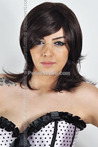 Dark Coffee Medium Length Synthetic Wig