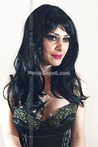 Black Shiny Synthetic Long Wig