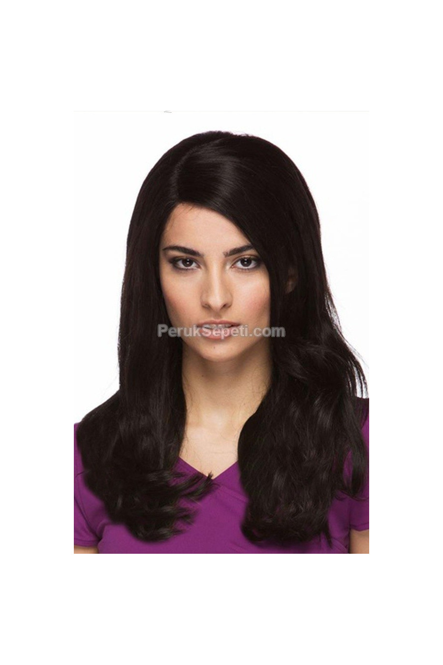 Dark Coffee Synthetic Long Wig