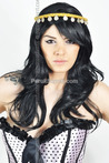 Black Shiny Long Synthetic Wig