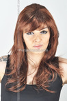 Copper Color Synthetic Long Wig