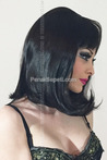 Black Cut Model Synthetic Wig