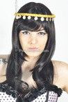 Black Long Stylish Synthetic Wig