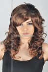 Copper Color Long Curly Synthetic Wig