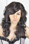 Brown Curly Synthetic Wig