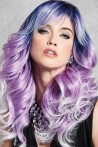 Purple Color Fiber Synthetic Wig