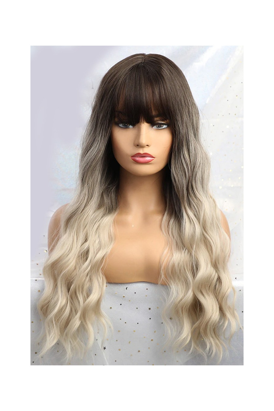 Ombreli Coffee-Yellow Long Fiber Wig