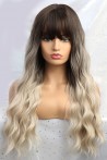 Ombreli Coffee-Yellow Long Fiber Wig