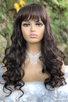 Dark Coffee Very Wavy Long Synthetic Wig