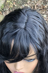 Afro Dalgası Siyah Uzun Fiber Peruk