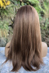 Light Coffee Long Fiber Wig