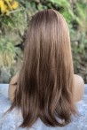 Light Coffee Long Fiber Wig