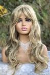 Yellow Wavy Long Fiber Wig